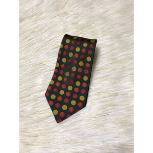100% Silk Polk-dot green‎ red yellow 56"